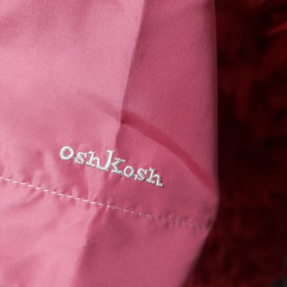 Osh Kosh Kids Size 2 T Windbreaker Hot Pink with Polka Dot Detail inside